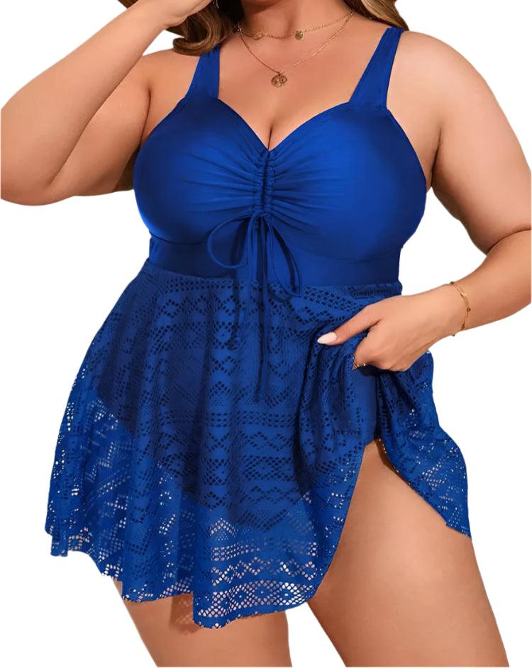 Lace Plus Size One-Piece Swimsuit – Elegant & Supportive Brazilian Bathing Suit - JVMCL