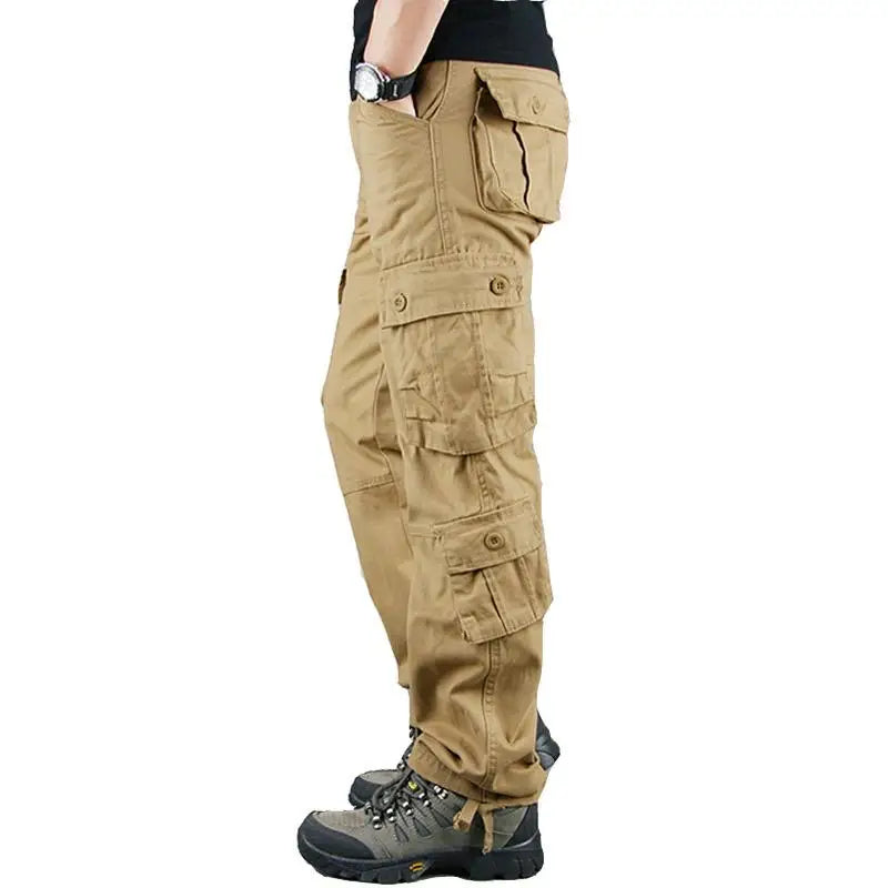 Men’s Tactical Camouflage Overalls – High-Quality Cotton Multi-Pocket Work Pants