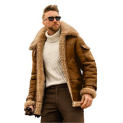 Cold Resistant Fur Integrated Men's Parkas Coat Thickened Faux Fur Cotton Jacket - JVMCL