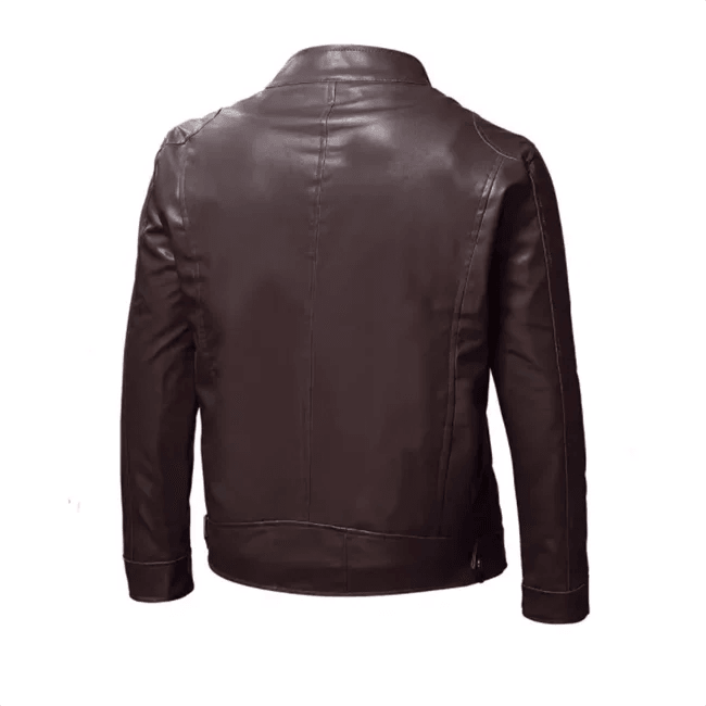 Stay Warm in Style: Plush Men's Leather Jacket Coat– Perfect for Autumn & Winter - JVMCL