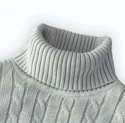 Men's High Neck Turtleneck Sweater – Stylish & Warm Winter Pullover - JVMCL