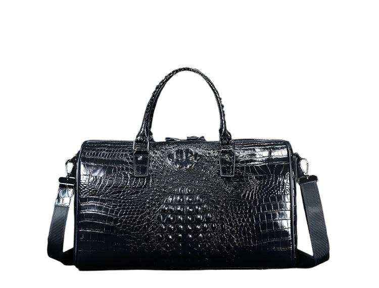 Genuine Leather Crocodile-Pattern Trolley Suitcase & Handbag Boarding Case - JVMCL