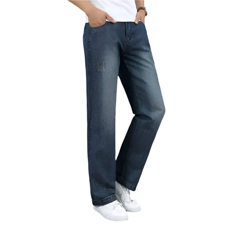 Casual Fashion Men’s Vintage Wide-Leg Jeans for Effortless Style