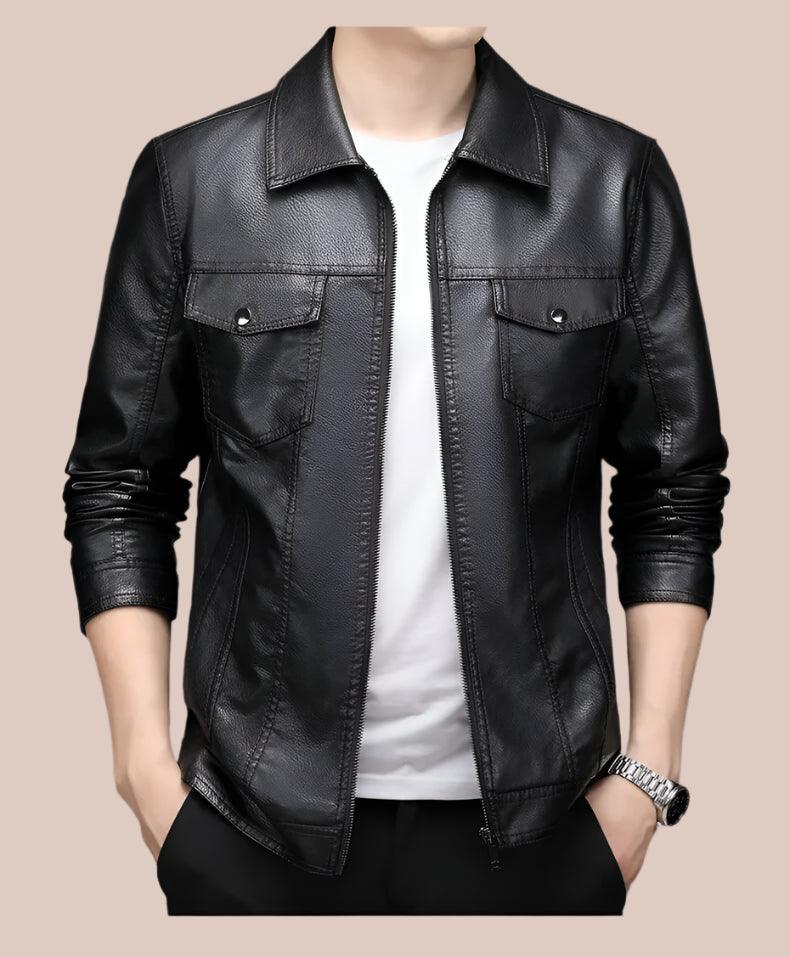 Sleek Durable Slim fit High-Quality New Men's Casual PU Leather Jacket - JVMCL