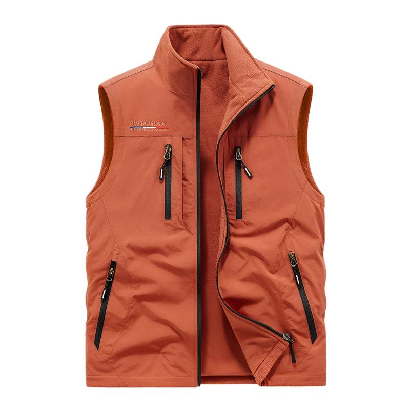 Men's Multi-Pocket Vest - Casual Outdoor Windproof Waterproof Sleeveless Jacket - JVMCL