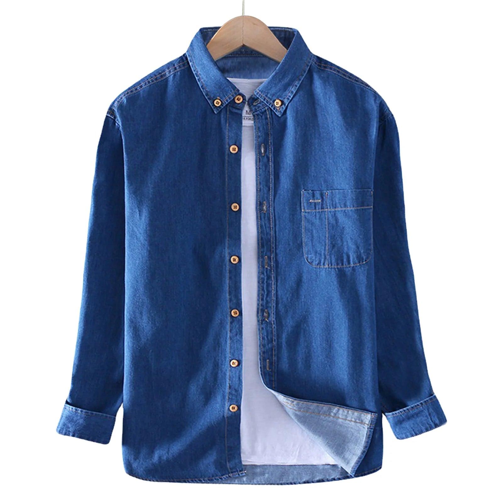 Comfortable, Versatile, and Stylish Denim Shirt: Perfect for Shopping Camping - JVMCL