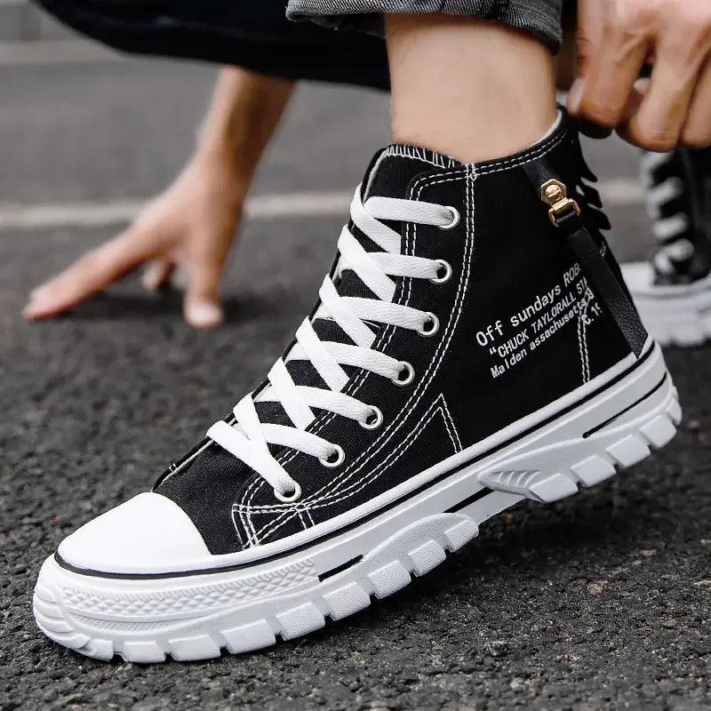 Fashion Breathable & Lightweight High-Top Canvas Casual Comfort Sneaker Shoes - JVMCL