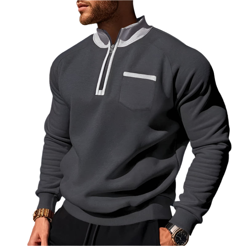 Warm Fleece Half Zipper Tactical Hoodies Stand Collar Sports Sweatshirts 