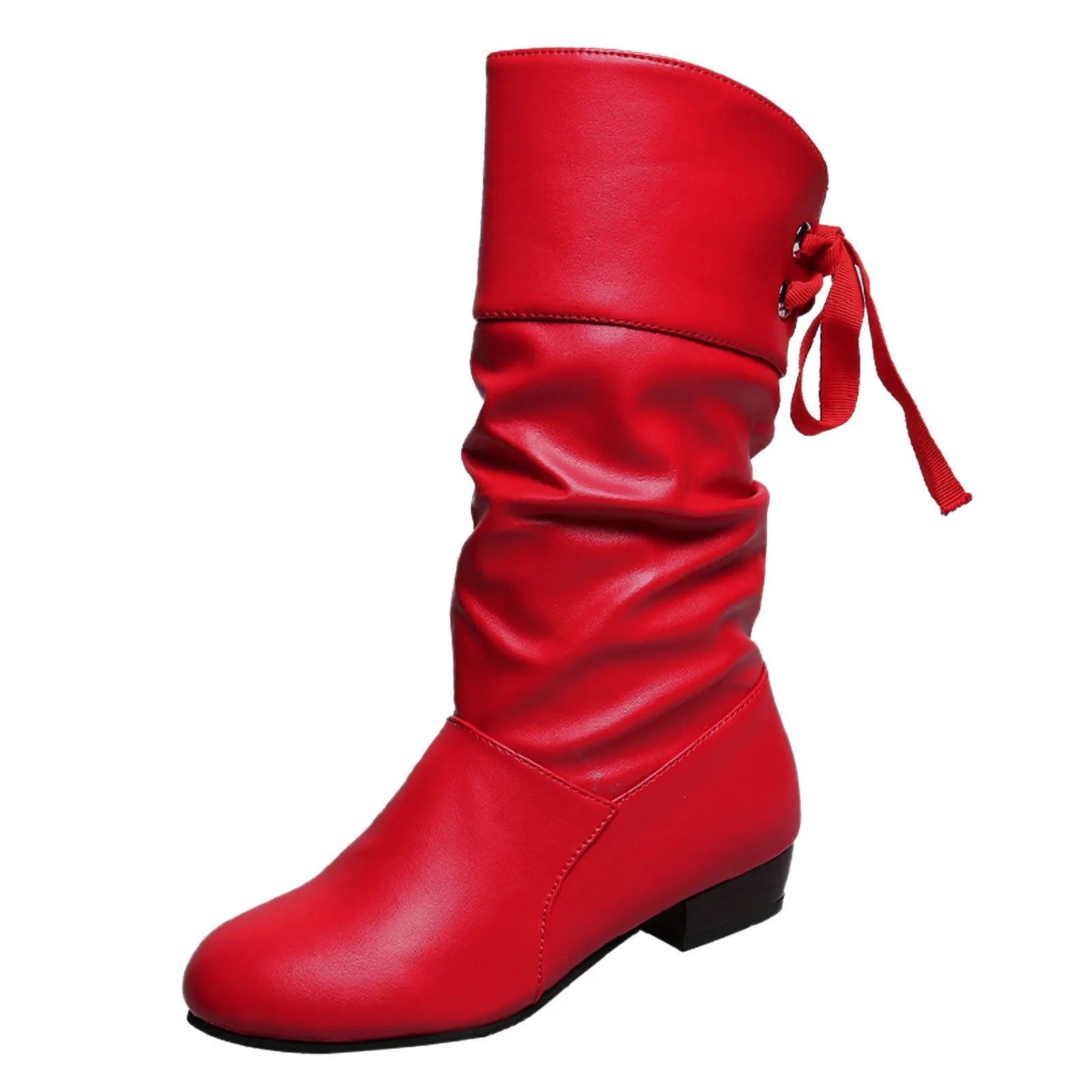 Women's Versatile Mid-Calf Boots – Chunky Heel Western-Inspired Motorcycle Boots - JVMCL