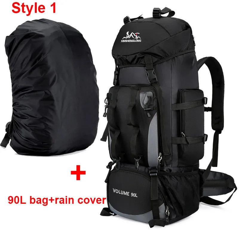 90L Waterproof Hiking & Trekking Backpack – Large Capacity Outdoor Travel Bag - JVMCL