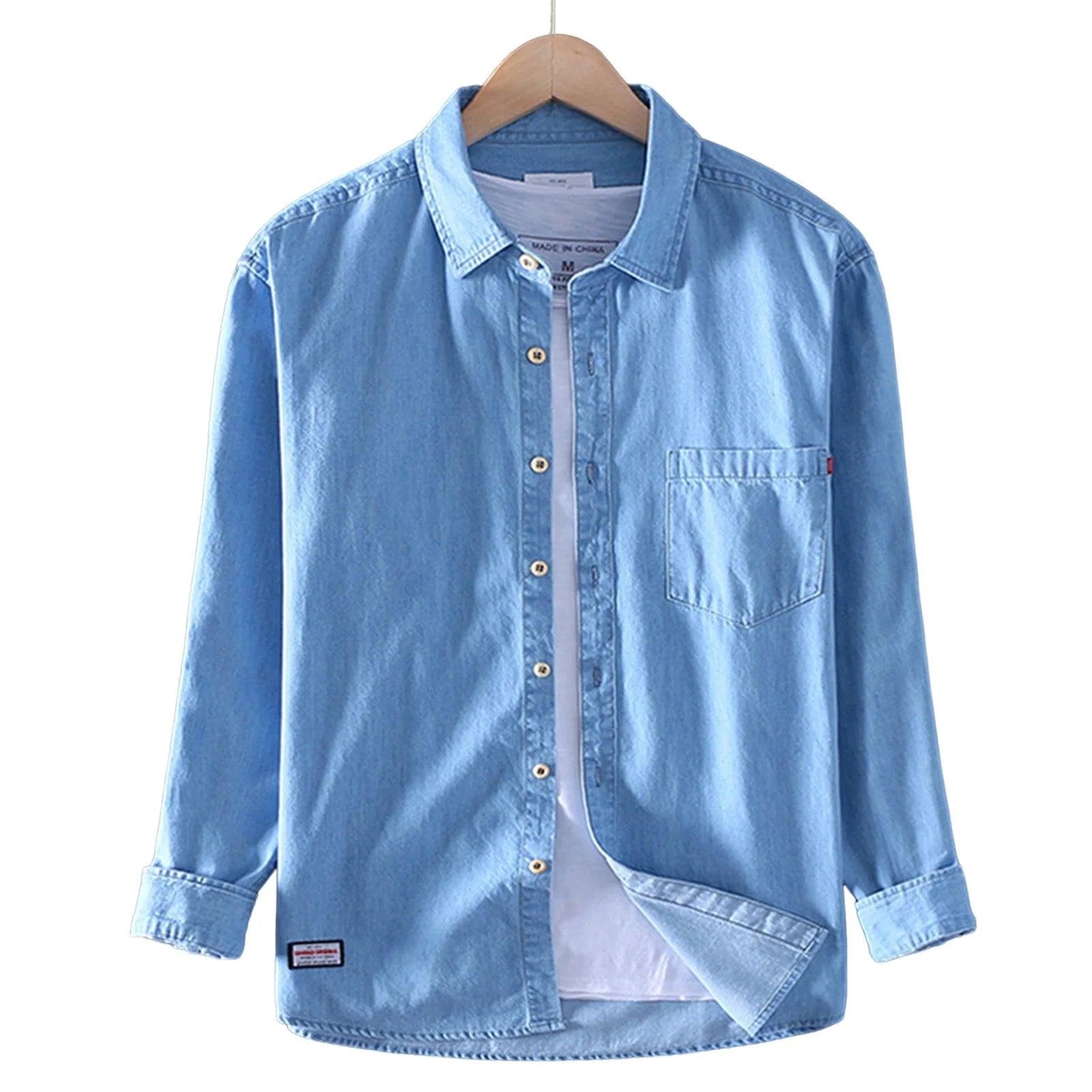 Comfortable, Versatile, and Stylish Denim Shirt: Perfect for Shopping Camping - JVMCL