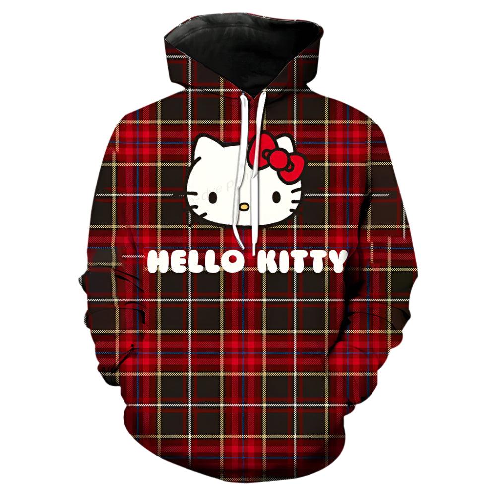 Cozy & Stylish Streetwear Hello Kitty 3D Printed Hooded Sweatshirt - JVMCL