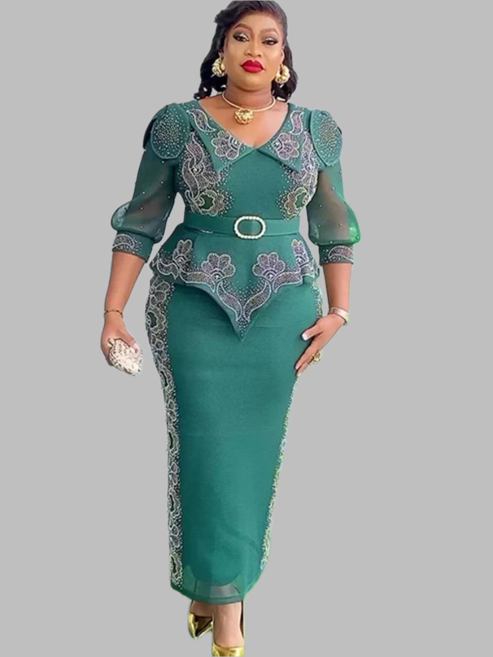 Elegant African Women Dresses – Plus Size Wedding Party Dashiki Ankara Outfits - JVMCL