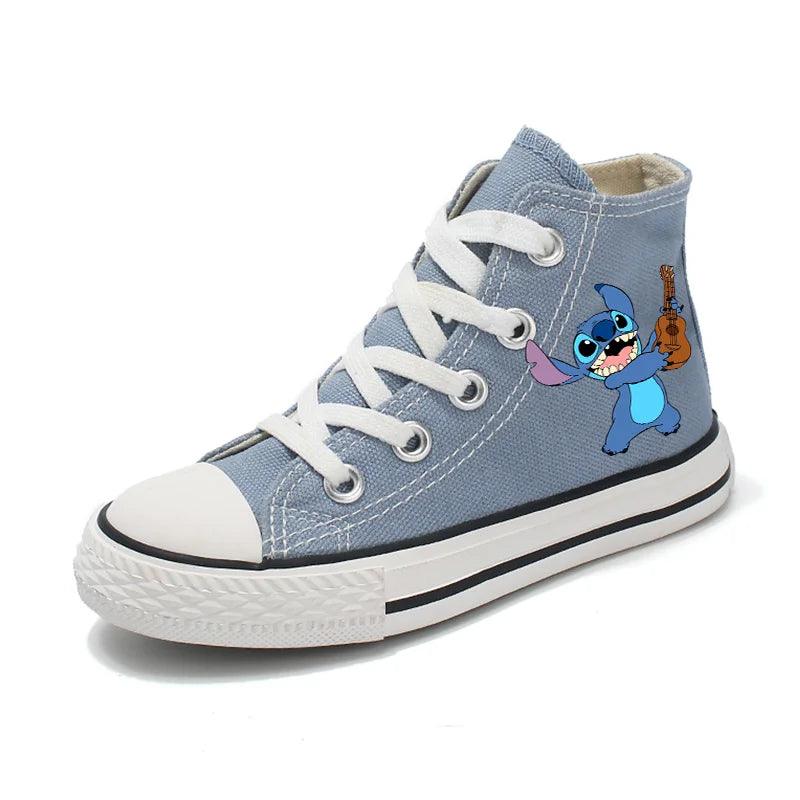 Girl Kids Boys Kids Canvas Sneakers – Unisex Fun Cartoon Print Sport Shoes - JVMCL