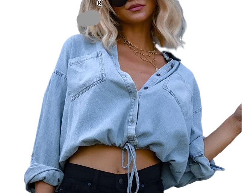 Versatile, Stylish and Perfect Everyday Casual Denim Cardigan Shirt for Women - JVMCL