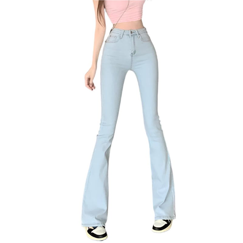 Women's High-Waist Flared Boot Cut Jeans – Slim Fit & Hip-Lifting Design