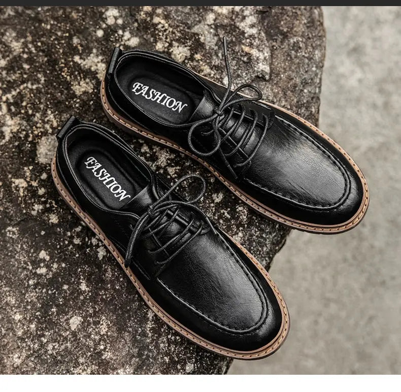 Casual Classic Genuine Leather Oxford Sneakers