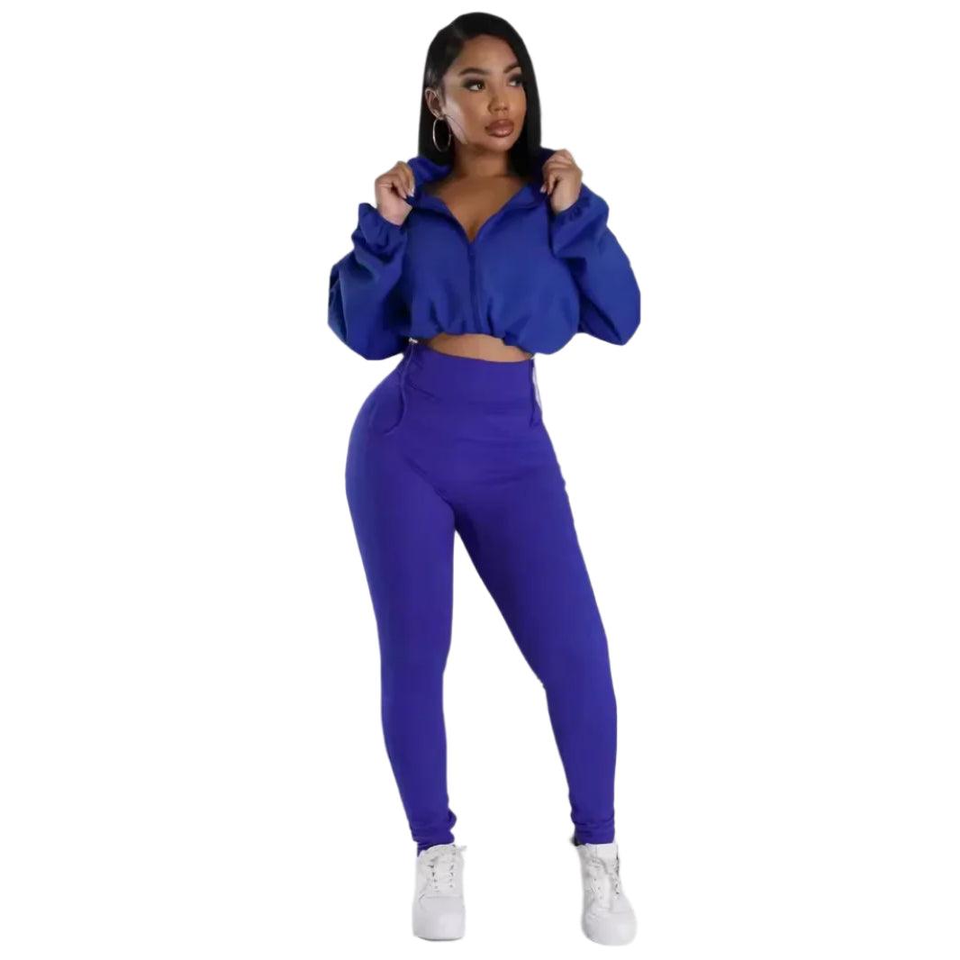 Women’s High Street Activewear – Full Sleeve Sweatshirt + Pencil Pants Two-Piece Set - JVMCL