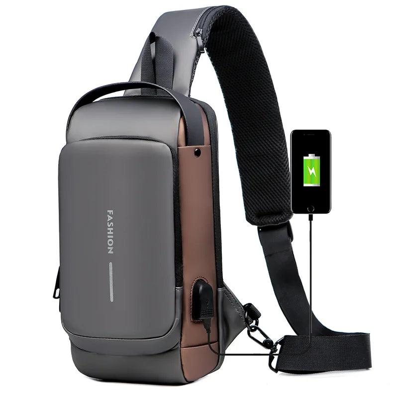 Secure Stylish & Multi-Functional Men's Anti-Theft Travel Sling & Crossbody Bag - JVMCL