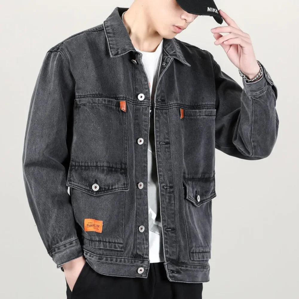 Men's High-End Multi-Pocket Cargo Jacket – Plus Size Baggy Fit for Casual Wear - JVMCL