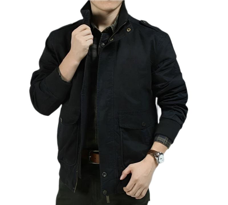 Stylish Men's Tactical Stand Collar Bomber Jackets For Spring Autumn Hunting Fishing - JVMCL