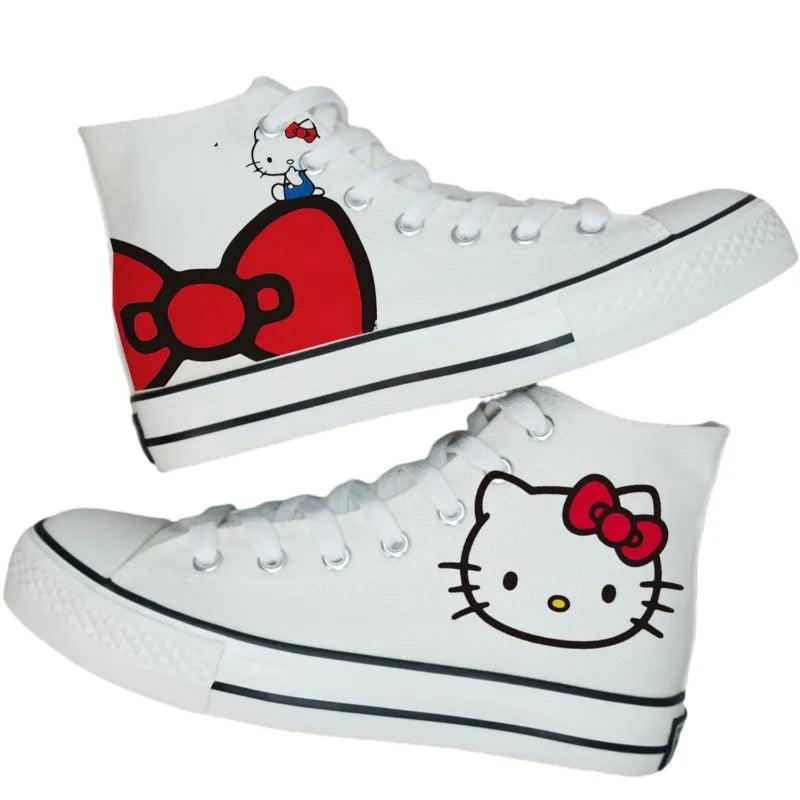 High-Top Canvas Sports Flat Sneakers – Anime-Inspired Unisex Casual Shoes - JVMCL