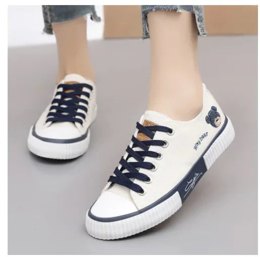 Cute High-Top Canvas Sneakers – Breathable & Stylish Print Vulcanized Shoes - JVMCL