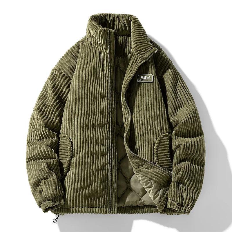 Winter Corduroy Parka Jacket for Men – Stylish & Warm Autumn Puffer - JVMCL