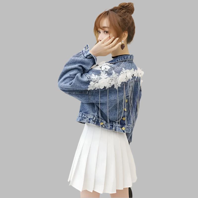 Denim Coat Women's Spring and Autumn Korean Version Loose Student Short Jacket - JVMCL