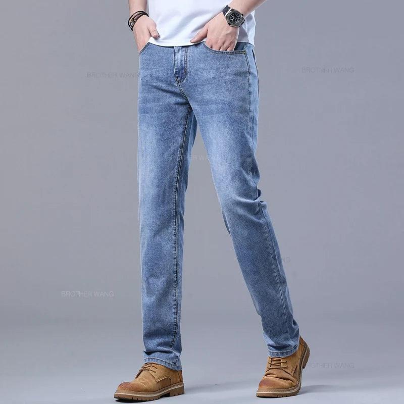 Stylish Slim Casual Stretch Denim Jeans Pants - JVMCL