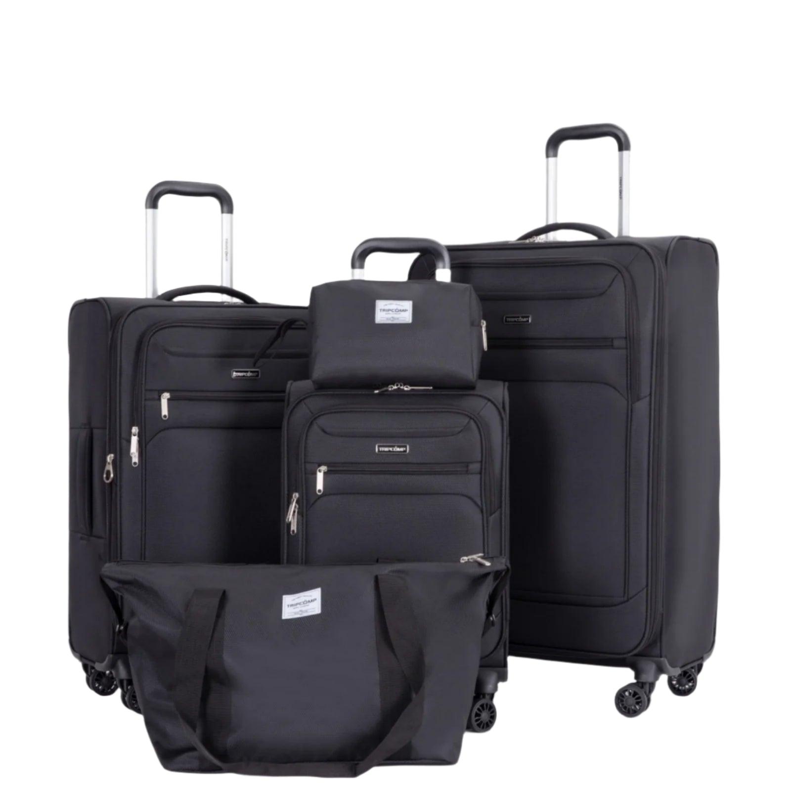 5-Piece Expandable Soft side Luggage Set with Spinner Wheels & Travel Duffel Bag - JVMCL