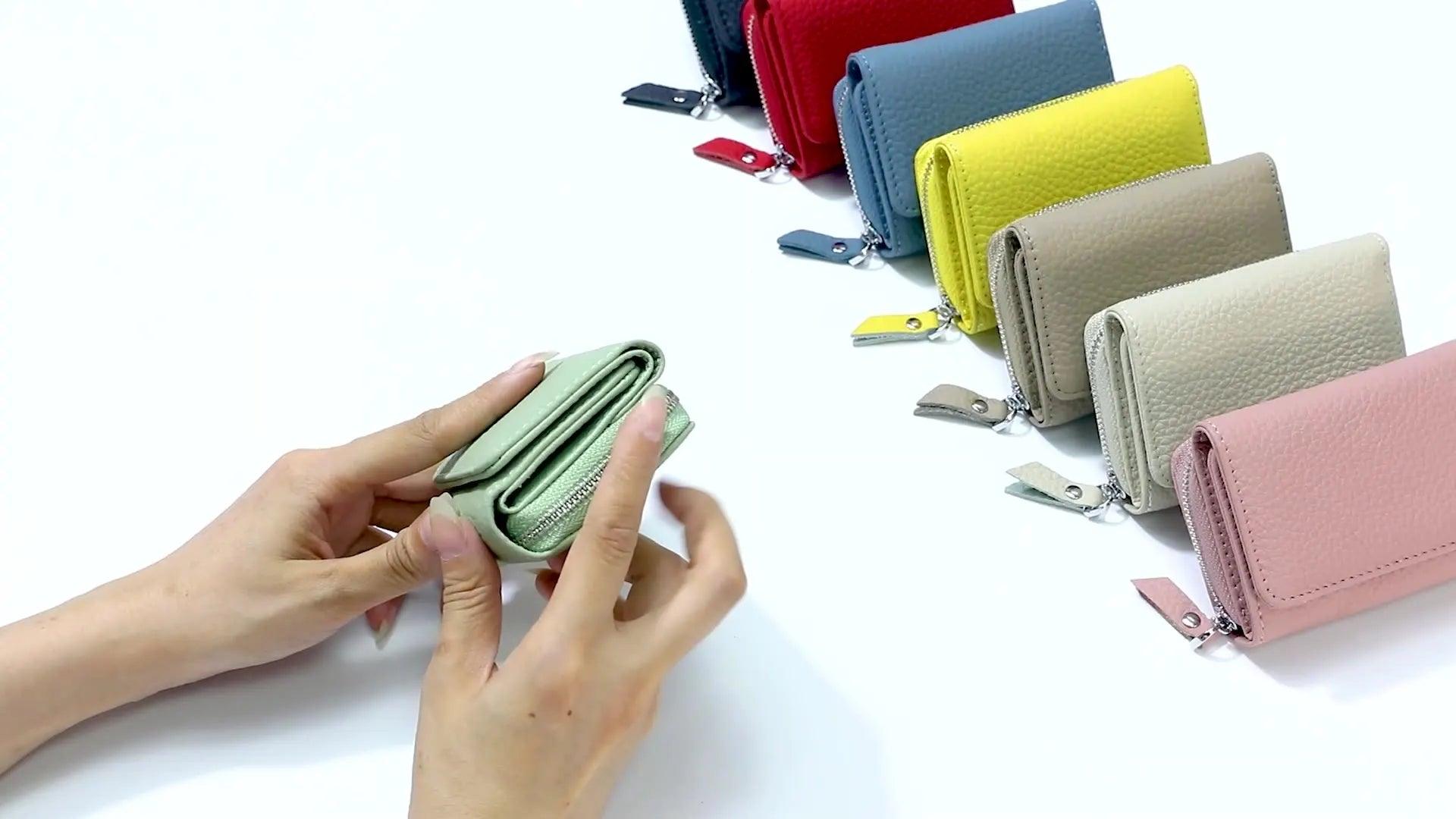 Genuine Leather 3-Fold RFID Wallet – Compact, Stylish, and Secure