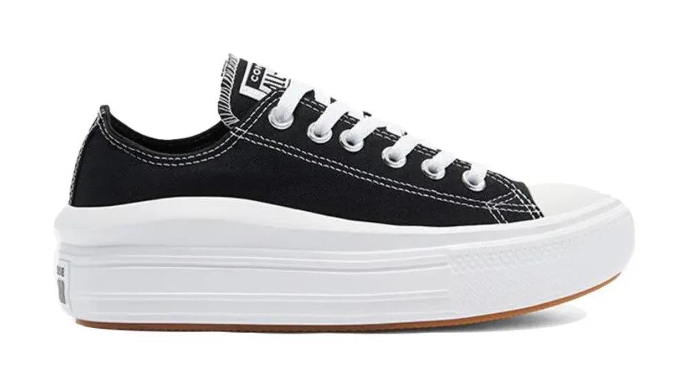 Converse All Star Move Low – Women's Black Canvas Skateboarding Shoes - JVMCL