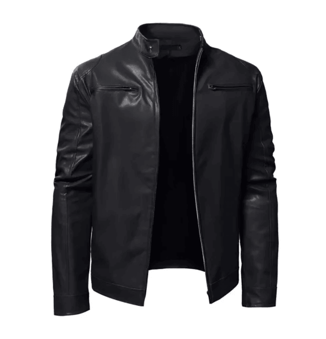 Stay Warm in Style: Plush Men's Leather Jacket Coat– Perfect for Autumn & Winter - JVMCL