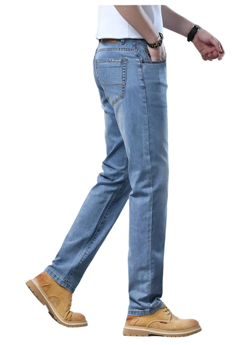 Men's Thin Casual Stretch Fashion Business Casual Straight Classic Denim Pants - JVMCL