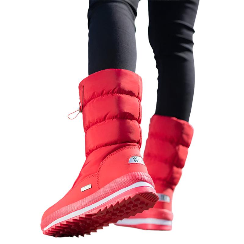 Platform Spring Winter Thick Waterproof Non-slip Fashion Fur Women Snow Boots - JVMCL