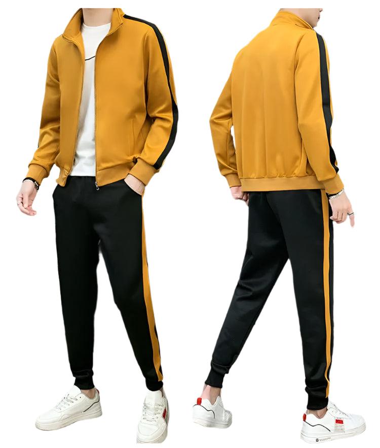 Men Sportswear Tracksuit–Loose Zip-Up Jacket and Pant Jogger Fitness Workout Set - JVMCL