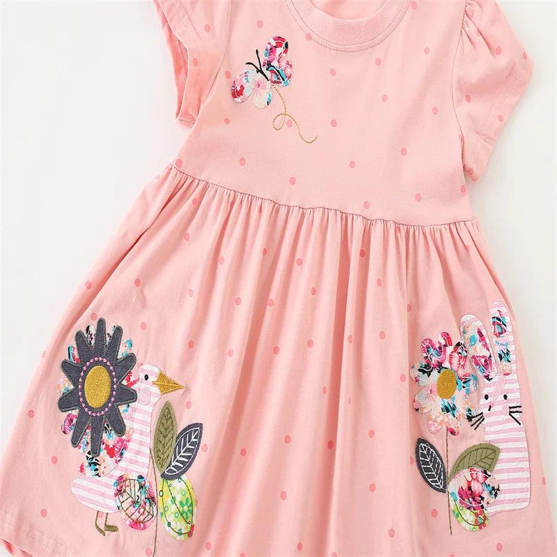 Adorable Butterfly Embroidery Princess Dress – Party & Birthday Frock for Girls - JVMCL