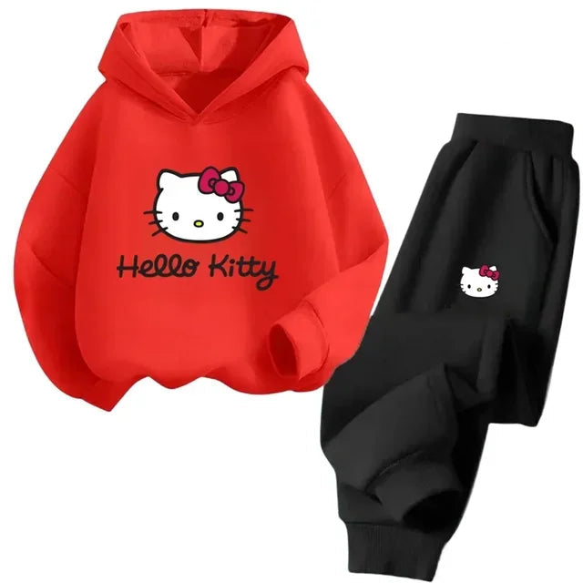 Girls' Hoodie & Pants Set – Cute Anime Tracksuit for Kids & Teens - JVMCL