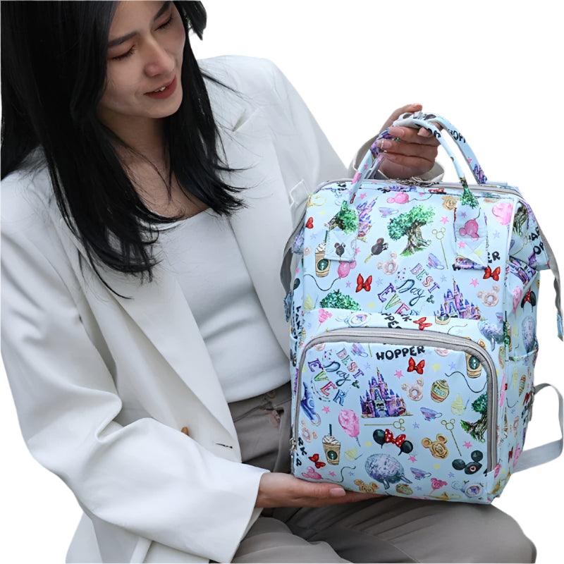 Expandable Personalized Mother and Baby Bag - Multifunctional Backpack by Disney - JVMCL