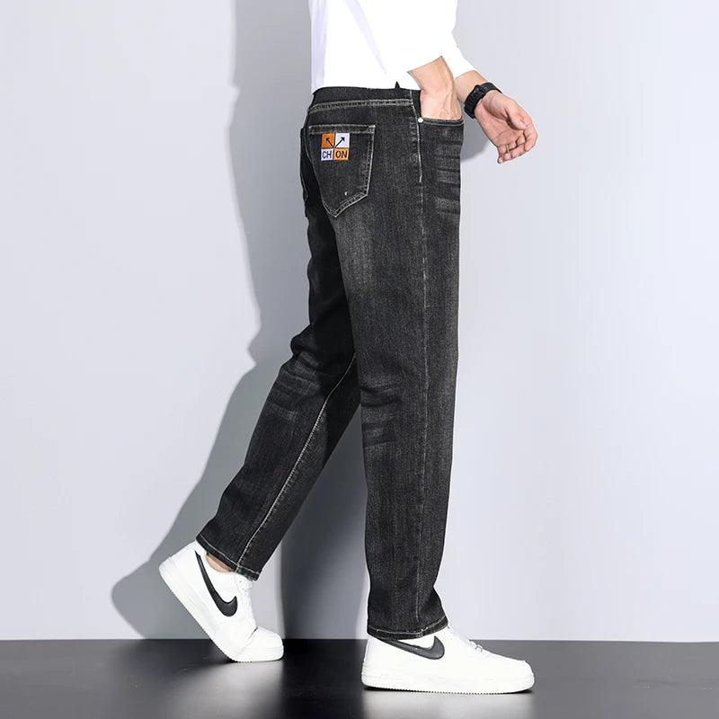 Men’s Extra-Long Straight Denim Jeans – Big & Tall Smart Casual Trousers - JVMCL