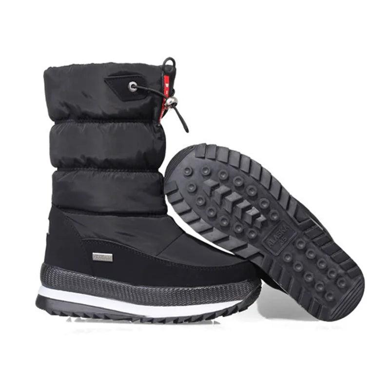 Platform Spring Winter Thick Waterproof Non-slip Fashion Fur Women Snow Boots - JVMCL