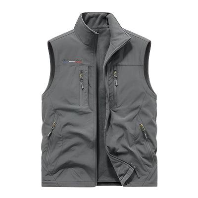 Men's Multi-Pocket Vest - Casual Outdoor Windproof Waterproof Sleeveless Jacket - JVMCL