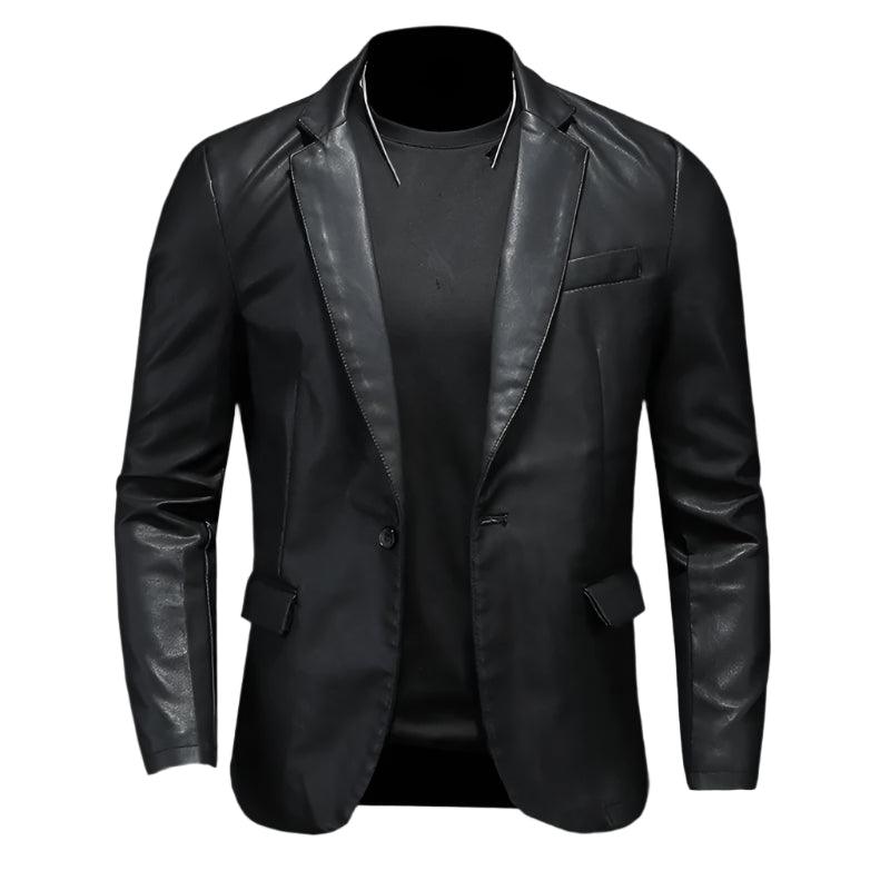 Men's Slim Fit Leather Jackets Motorcycle Coats -Leather Suede Outerwear (5XL) - JVMCL