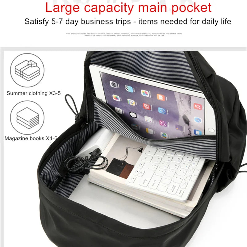 Large-Capacity Backpack – Fashionable Travel & Laptop Rucksack