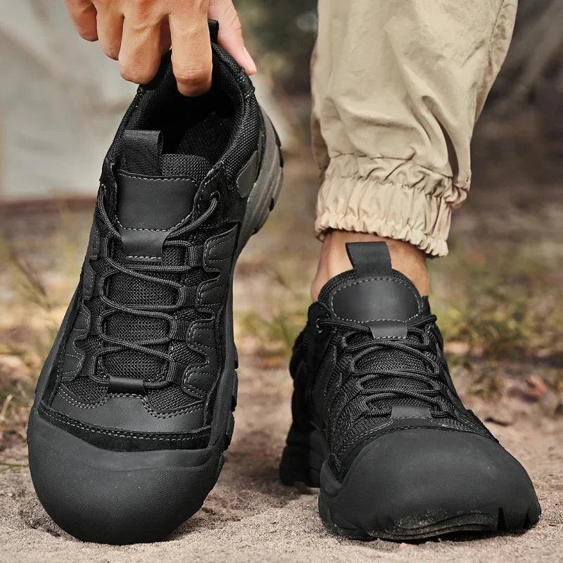 Men’s Non-Slip Outdoor Suede Leather Sneakers – Hiking & Trekking Casual Shoes - JVMCL