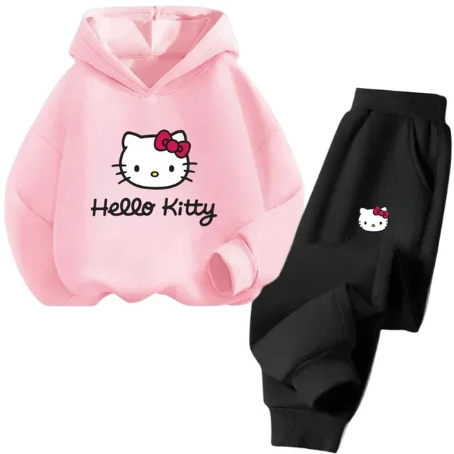 Girls' Hoodie & Pants Set – Cute Anime Tracksuit for Kids & Teens - JVMCL