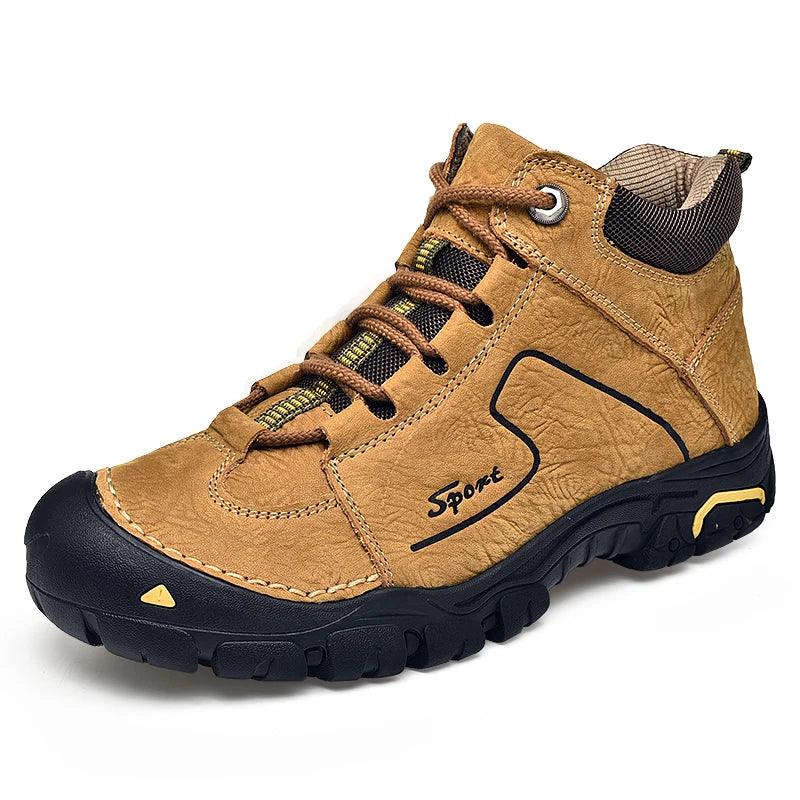 Golden Sapling Outdoor Boots Genuine Leather Men's Shoes Winter Tactical Shoe Platform Men Work Boot Mountain Trekking Chaussure - JVMCL