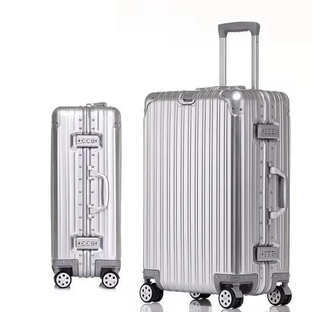 High-Quality Aluminum-Magnesium Alloy Travel Luggage – Unisex Spinner Suitcase - JVMCL