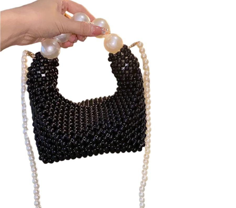 Luxury Pearl Handle Crystal Evening Bag – Top Handle Shoulder & Crossbody Bag - JVMCL